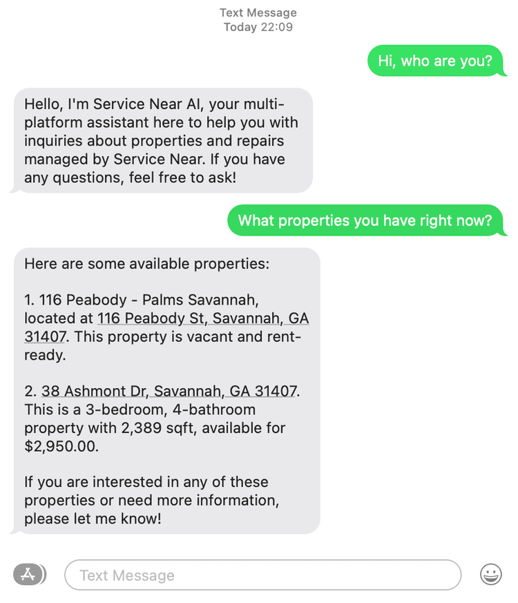 Chat example 1